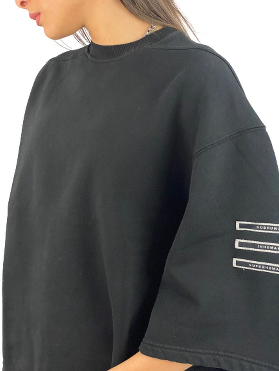 Rick Owens Drkshdw Felpa DS18S3230/FER3 - SanShopLuxury - -50%, 2018, Abbigliamento, Bianco, Donna, Felpa, L, M, Nero, Outlet, Primavera/Estate, Rick Owens Drkshdw, S, SS18