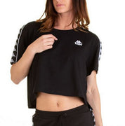 Kappa T-Shirt 303WGQ0 981 - SanShopLuxury - -50%, 2019, Abbigliamento, Crop, Donna, Kappa, Nero, Outlet, Primavera/Estate, S, SS19, T-Shirt, XL