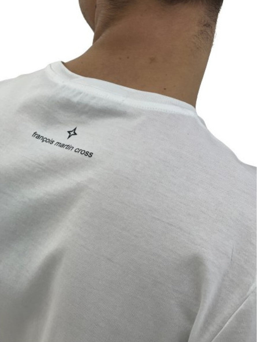 Francois Martin Cross T-Shirt FS9 JER - SanShopLuxury - -50%, 2021, Abbigliamento, Bianco, Francois Martin Cross, L, M, Outlet, Primavera/Estate, SS21, T-Shirt, Uomo, XL, XXL