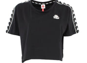 Kappa T-Shirt 303WGQ0 981 - SanShopLuxury - -50%, 2019, Abbigliamento, Crop, Donna, Kappa, Nero, Outlet, Primavera/Estate, S, SS19, T-Shirt, XL