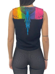 Marcelo Burlon T-Shirt Canotta CWAC015R180110011088 - SanShopLuxury - -50%, 2018, Abbigliamento, Donna, Marcelo Burlon, Nero, Outlet, Primavera/Estate, S, SS18, T-Shirt Canotta, Ultimo