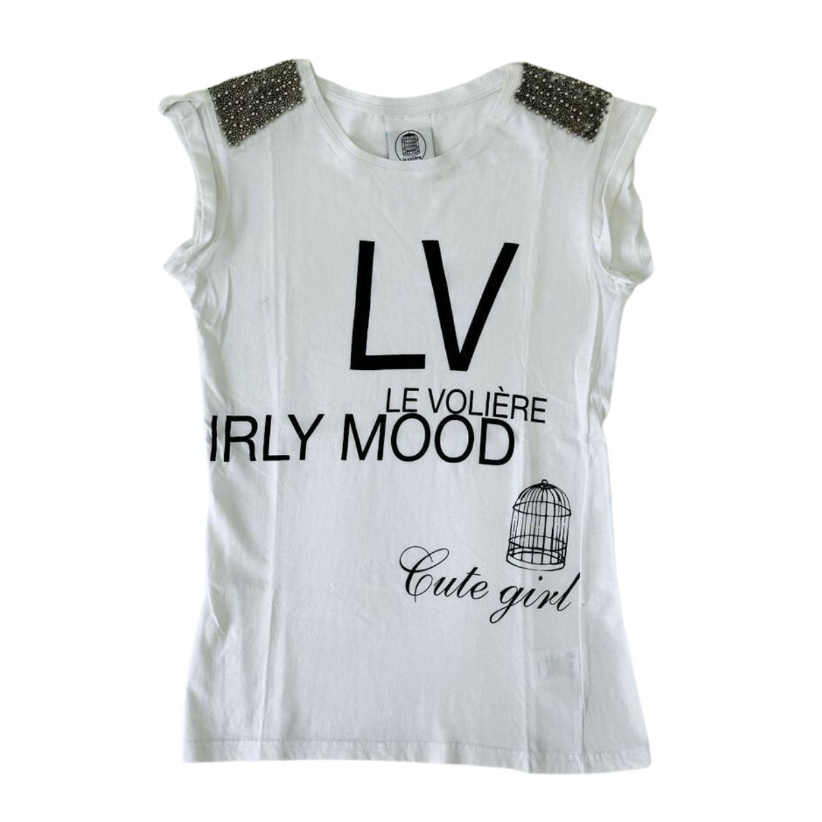 Le Voliere T-Shirt WS16T50JW - SanShopLuxury - -70%, 2016, Abbigliamento, Bianco, Donna, Le Voliere, Outlet, Primavera/Estate, SS16, T-Shirt, Ultimo, XS