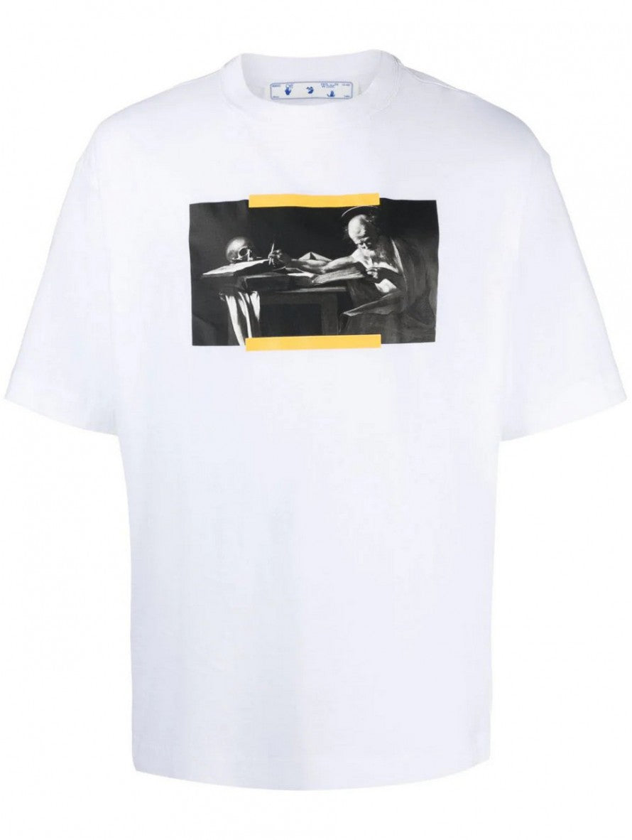 T-Shirt Off-White OMAA120F21JER0080184 - SanShopLuxury - -50%, 2021, Abbigliamento, Autunno/Inverno, Bianco, Continuativo, FW21, Off-White, Outlet, Primavera/Estate, T-Shirt, Ultimo, Uomo, XS