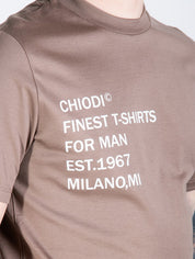 Chiodi Milano T-Shirt 0088 - SanShopLuxury - 2022, Abbigliamento, Chiodi Milano, Idoneo, L, Marrone, Nero, Outlet, Primavera/Estate, SS22, T-Shirt, Tortora, Uomo, XL, XXXL