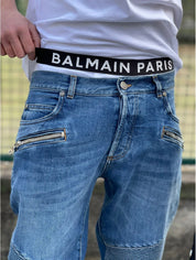 Balmain Jeans VH1MH005031D/6AA - SanShopLuxury - -50%, 2021, 46, 48, 52, Abbigliamento, Autunno/Inverno, Balmain, Blu, Continuativo, Jeans, Outlet, Primavera/Estate, SS21, Uomo