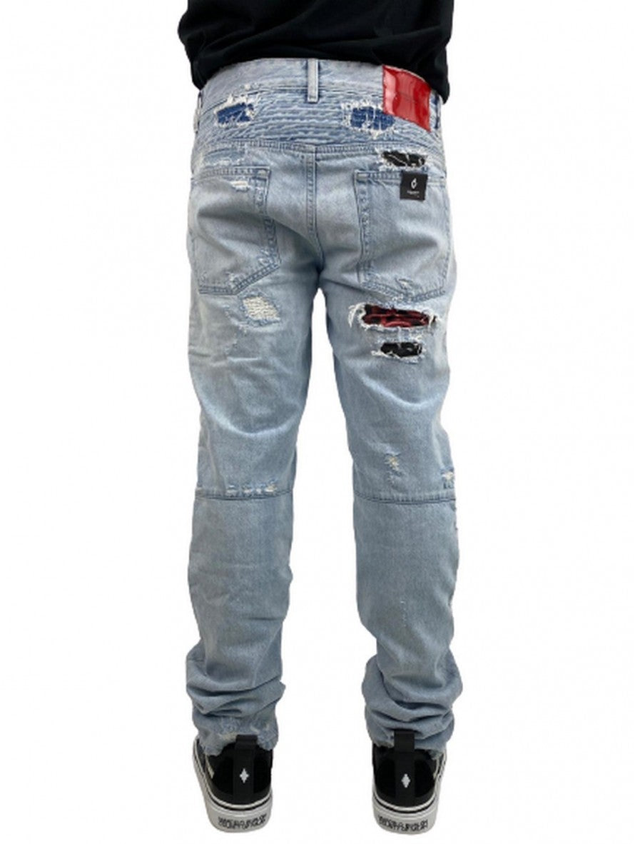 Marcelo Burlon Jeans CMYA004S18701173 - SanShopLuxury - -50%, 2018, 45, Abbigliamento, Blu, Jeans, Marcelo Burlon, Outlet, Primavera/Estate, SS18, Ultimo, Uomo
