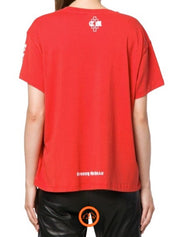 Marcelo Burlon T-Shirt CWAA030E18047115 2001 - SanShopLuxury - -50%, 2018, Abbigliamento, Autunno/Inverno, Continuativo, Donna, L, M, Marcelo Burlon, Outlet, Primavera/Estate, Rosso, S, SS18, T-Shirt, XS