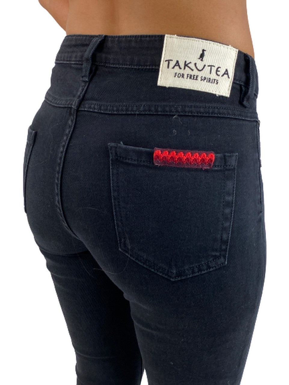 Takutea Jeans TARINGA JABU - SanShopLuxury - -50%, 2018, 40, Abbigliamento, Donna, Jeans, Nero, Outlet, Primavera/Estate, SS18, Takutea