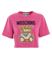 Moschino T-Shirt DV07070440 - SanShopLuxury - -50%, 2019, Abbigliamento, Donna, Moschino, Nero, Outlet, Primavera/Estate, Rosa, S, SS19, T-Shirt, XS, XXS