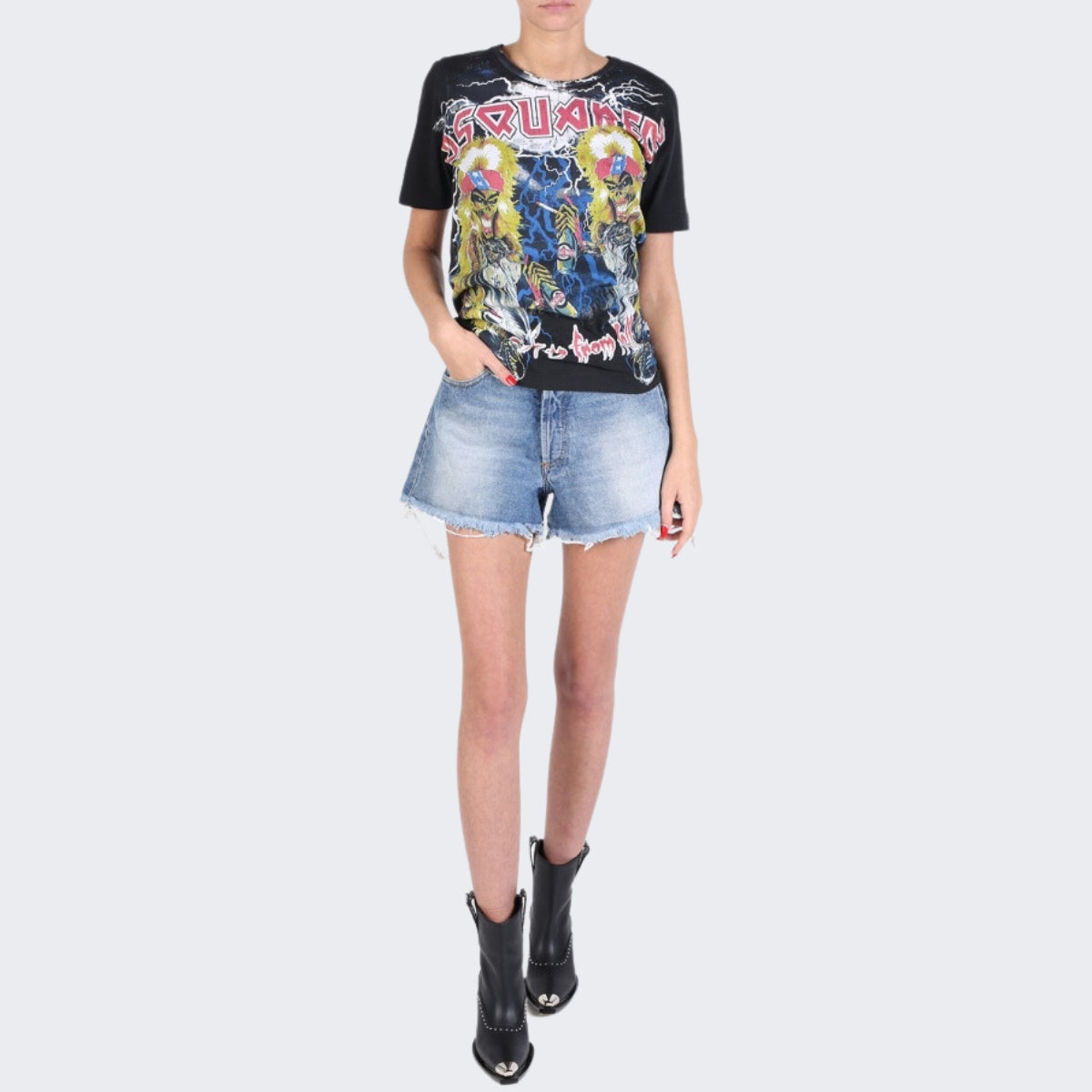 Dsquared2 T-Shirt S75GC0855 900 - SanShopLuxury - -70%, 2017, Abbigliamento, Donna, Dsquared2, Nero, Outlet, Primavera/Estate, SS17, T-Shirt, Ultimo, XS