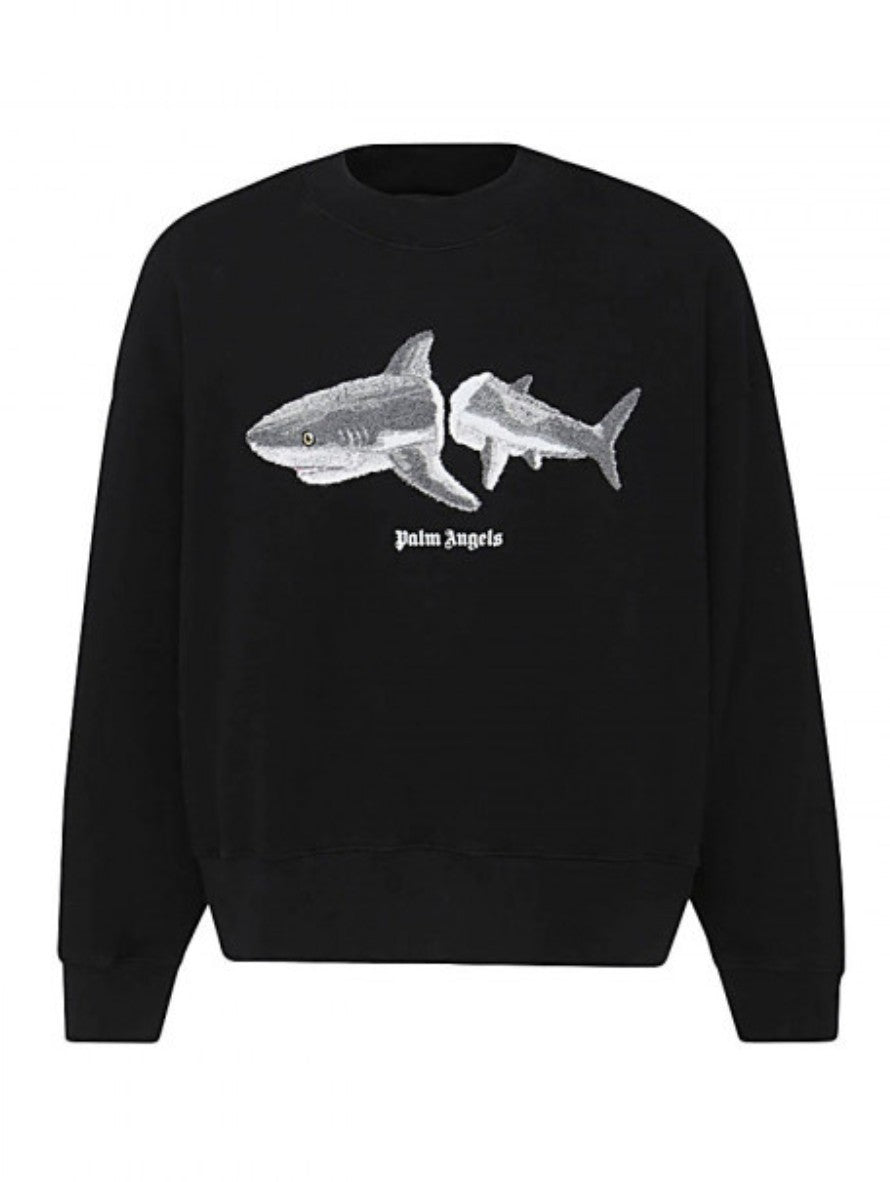 Palm Angels Felpa PMBA026S22FLE004 1009 - SanShopLuxury - 2022, Abbigliamento, Autunno/Inverno, Continuativo, Felpa, Girocollo, Idoneo, L, M, Nero, Outlet, Palm Angels, Primavera/Estate, S, SS22, Uomo, XL