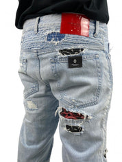 Marcelo Burlon Jeans CMYA004S18701173 - SanShopLuxury - -50%, 2018, 45, Abbigliamento, Blu, Jeans, Marcelo Burlon, Outlet, Primavera/Estate, SS18, Ultimo, Uomo