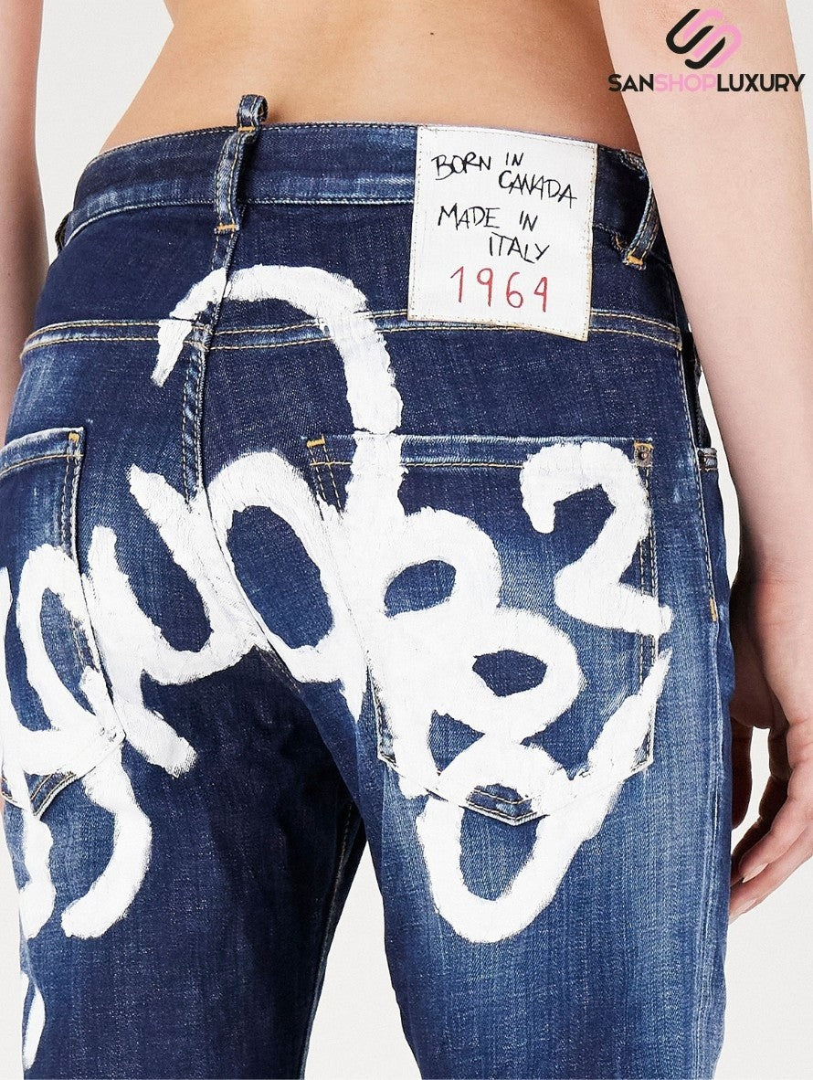 Dsquared2 Jeans S75LB0615 S30342 470 - SanShopLuxury - 2022, 40, 44, Abbigliamento, Autunno/Inverno, Blu, Continuativo, Donna, Dsquared2, Idoneo, Jeans, Outlet, Primavera/Estate, SS22