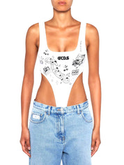 Gcds T-Shirt Body SS21W020160/01 - SanShopLuxury - -50%, 2021, Abbigliamento, Bianco, Donna, Gcds, L, Outlet, Primavera/Estate, SS21, T-Shirt Body, Ultimo