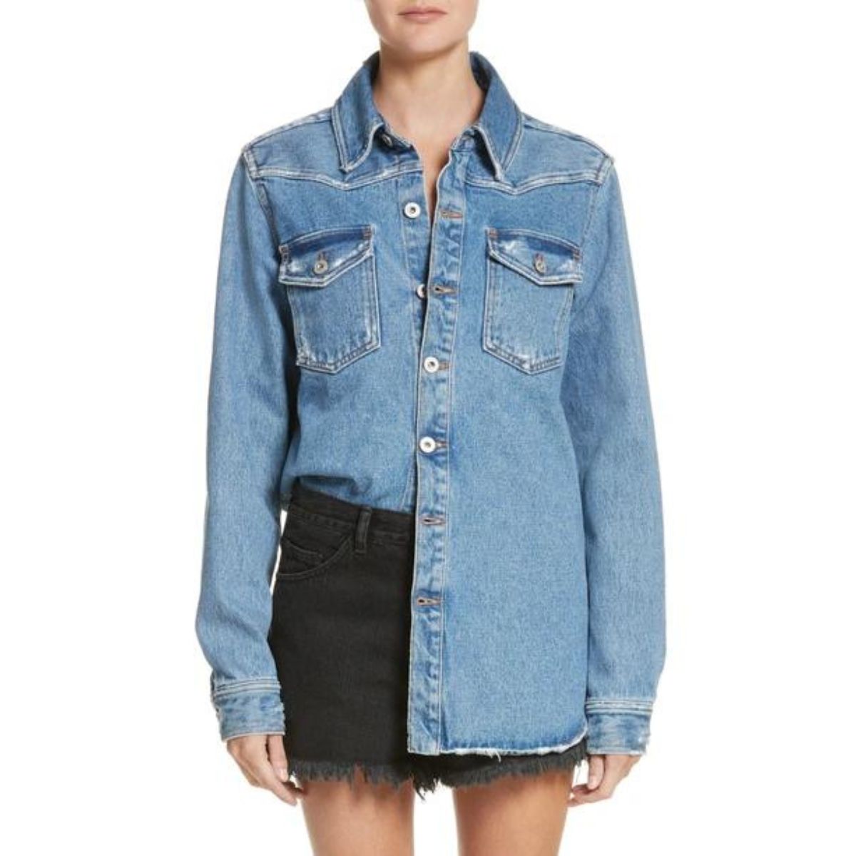 Off-White Giubbino OWYD001R18386009 7388 - SanShopLuxury - -50%, 2018, 42, 46, 48, Abbigliamento, Blu, Donna, Giubbino, Off-White, Outlet, Primavera/Estate, SS18