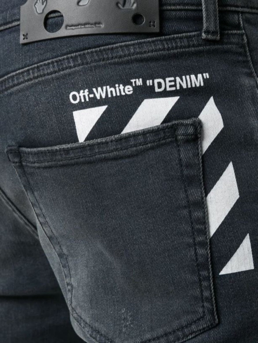 Off-White Jeans OMYA074R21DEN0030701 - SanShopLuxury - -50%, 2021, 45, 47, 48, Abbigliamento, Autunno/Inverno, Continuativo, Jeans, Nero, Off-White, Outlet, Primavera/Estate, SS21, Ultimo, Uomo