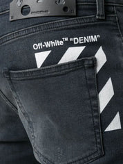 Off-White Jeans OMYA074R21DEN0030701 - SanShopLuxury - -50%, 2021, 45, 47, 48, Abbigliamento, Autunno/Inverno, Continuativo, Jeans, Nero, Off-White, Outlet, Primavera/Estate, SS21, Ultimo, Uomo