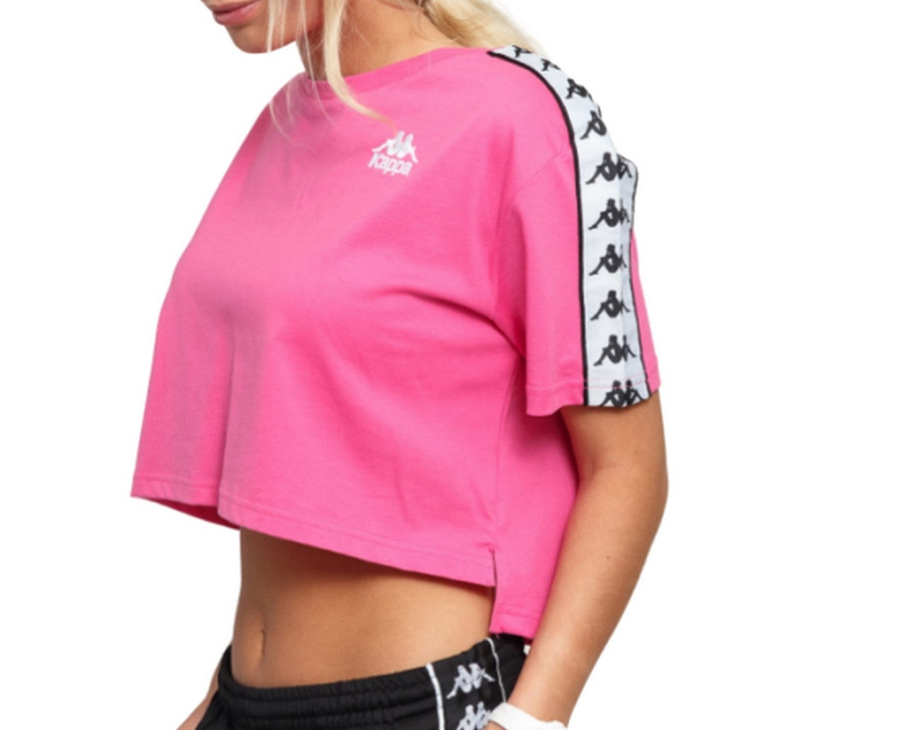 Kappa T-Shirt 303WGQ0 976 - SanShopLuxury - -50%, 2019, Abbigliamento, Crop, Donna, Kappa, L, Outlet, Primavera/Estate, Rosa, SS19, T-Shirt, XL