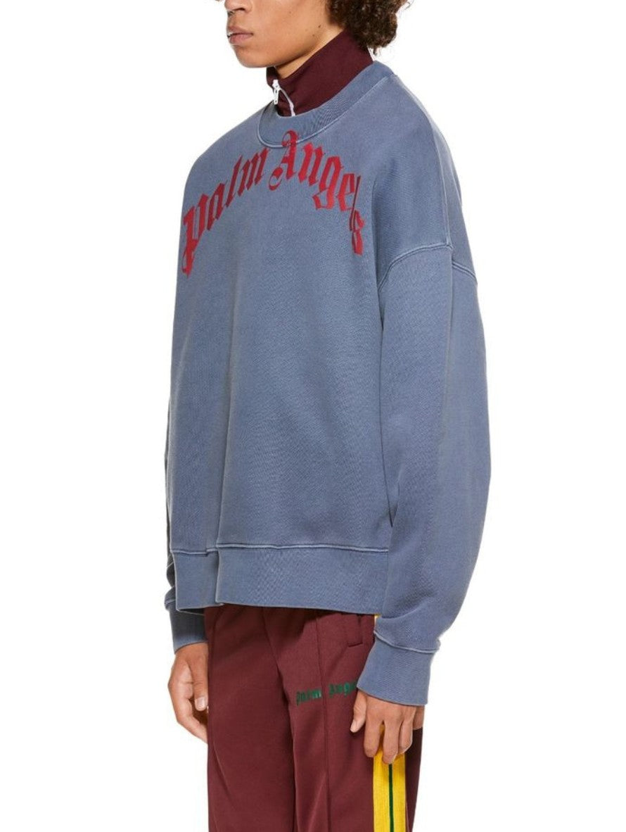 Palm Angels Felpa PMBA026R21FLE0064625 - SanShopLuxury - -50%, 2021, Abbigliamento, Autunno/Inverno, Blu, Continuativo, Felpa, Girocollo, L, M, Outlet, Palm Angels, Primavera/Estate, S, SS21, Uomo, XL, XS