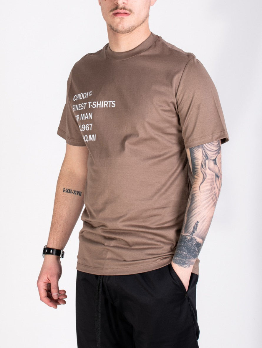 Chiodi Milano T-Shirt 0088 - SanShopLuxury - 2022, Abbigliamento, Chiodi Milano, Idoneo, L, Marrone, Nero, Outlet, Primavera/Estate, SS22, T-Shirt, Tortora, Uomo, XL, XXXL