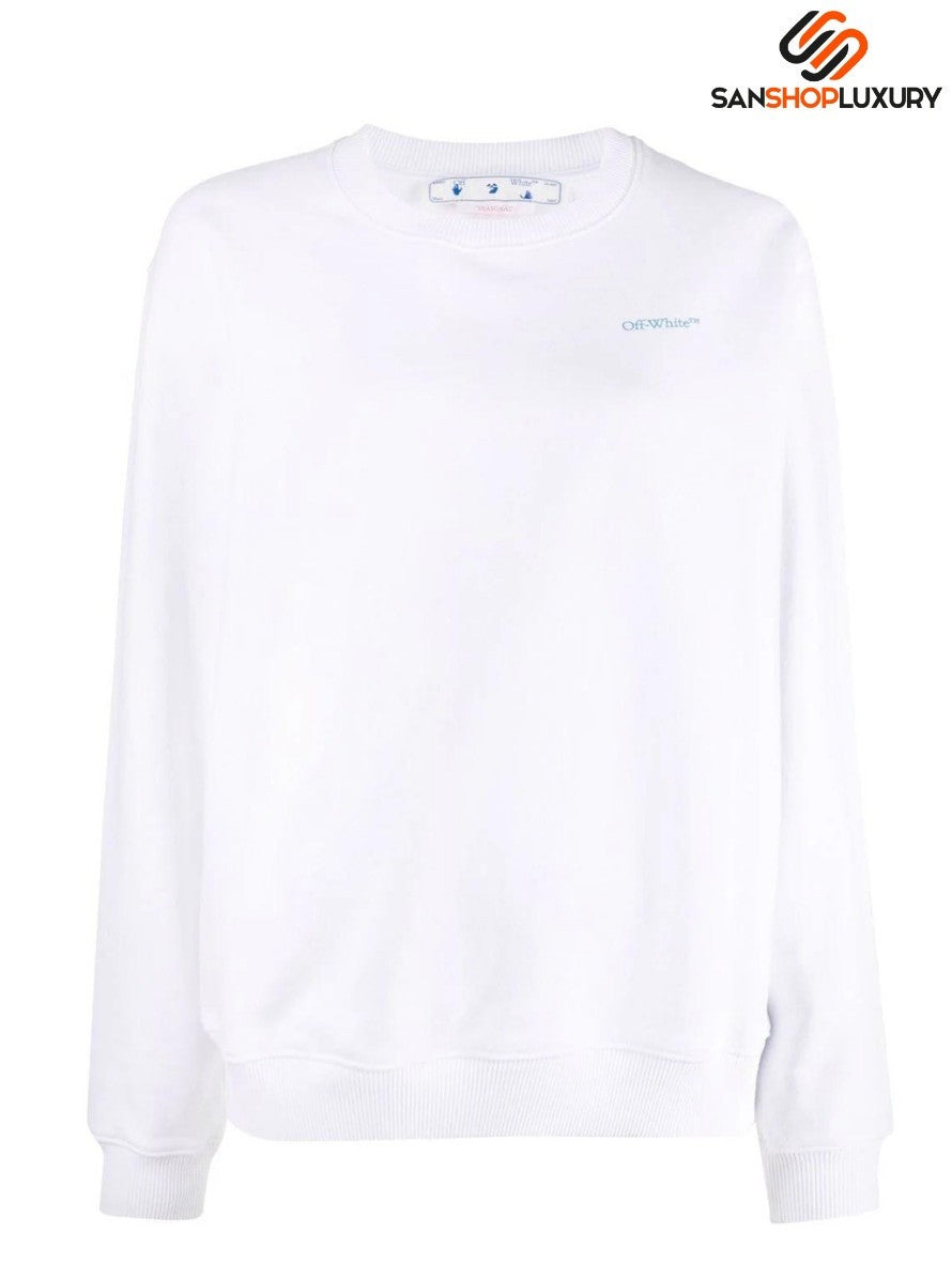 Off-White Felpa OWBA055S22JER0040184 - SanShopLuxury - 2022, Abbigliamento, Bianco, Donna, Felpa, Girocollo, L, M, Off-White, Outlet, Primavera/Estate, S, SS22, Ultimo