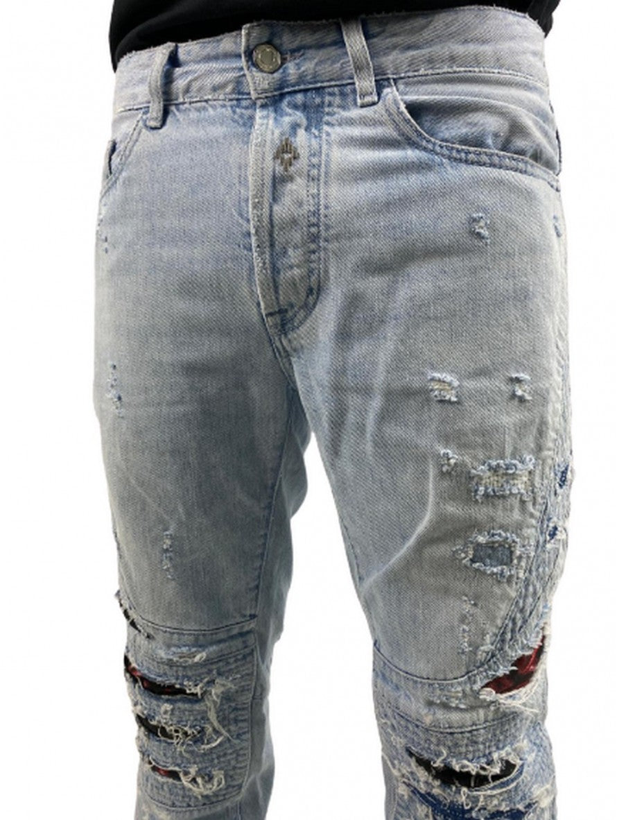 Marcelo Burlon Jeans CMYA004S18701173 - SanShopLuxury - -50%, 2018, 45, Abbigliamento, Blu, Jeans, Marcelo Burlon, Outlet, Primavera/Estate, SS18, Ultimo, Uomo