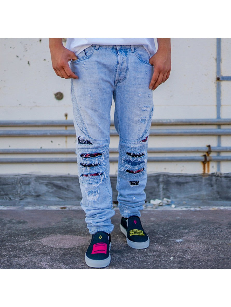 Marcelo Burlon Jeans CMYA004S18701173 - SanShopLuxury - -50%, 2018, 45, Abbigliamento, Blu, Jeans, Marcelo Burlon, Outlet, Primavera/Estate, SS18, Ultimo, Uomo