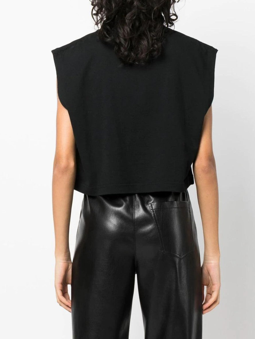 Palm Angels T-Shirt Top PWAC011S23JER001 - SanShopLuxury - 2023, Abbigliamento, Crop, Donna, Idoneo, L, M, Nero, Outlet, Palm Angels, Primavera/Estate, S, SS23, T-Shirt Top, XS