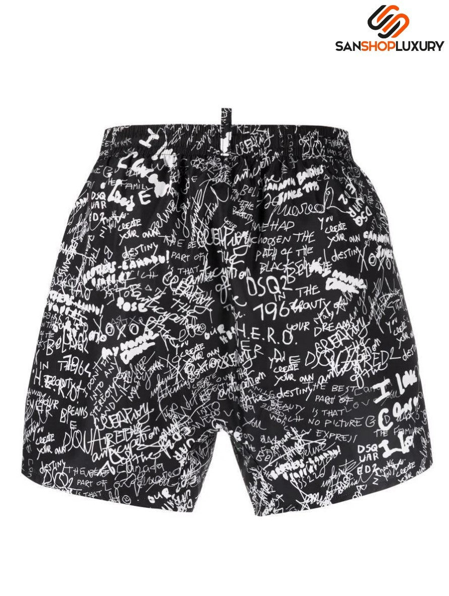 Dsquared2 Costume D7B544190 - SanShopLuxury - 2022, 46, 48, 50, 52, Abbigliamento, Beachwear, Bianco, Costume, Dsquared2, Idoneo, Nero, Outlet, Pantaloncino, Primavera/Estate, SS22, Uomo