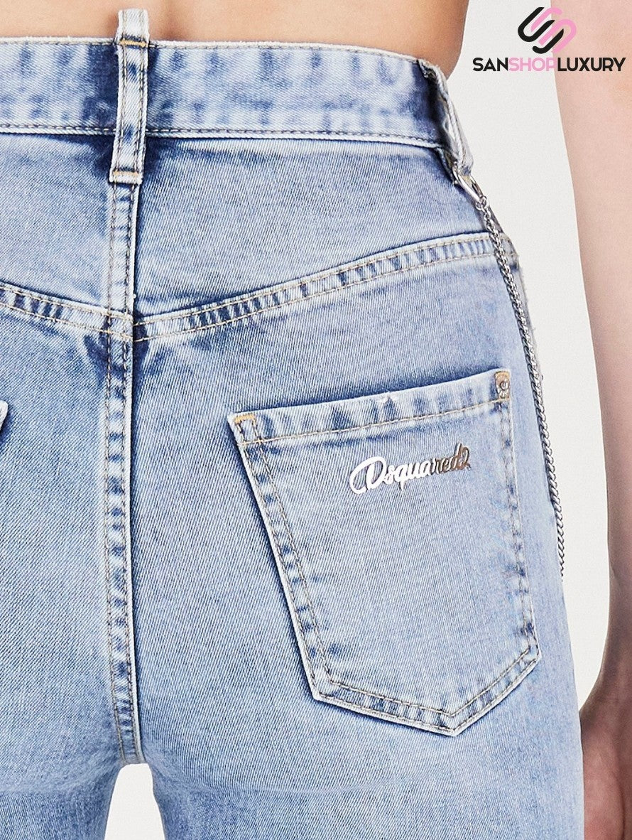 Dsquared2 Jeans S75LB0612 S30595 470 - SanShopLuxury - 2022, 38, 40, Abbigliamento, Autunno/Inverno, Blu, Continuativo, Donna, Dsquared2, Idoneo, Jeans, Outlet, Primavera/Estate, SS22, Ultimo