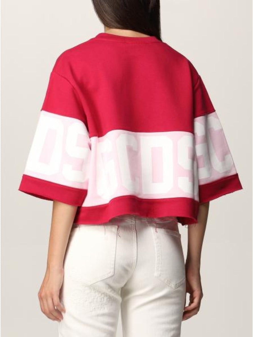 Gcds T-Shirt CC94W020604 - SanShopLuxury - -50%, 2021, Abbigliamento, Donna, Gcds, Grigio, L, Outlet, Primavera/Estate, Rosa, SS21, T-Shirt, XL