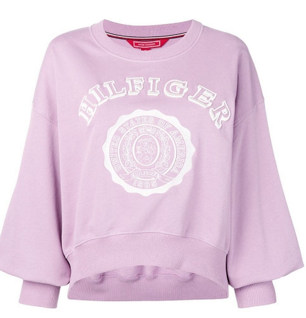 Tommy HIlfiger Felpa RW0RW01396 - SanShopLuxury - -50%, 2019, Abbigliamento, Donna, Felpa, Lilla, Outlet, Primavera/Estate, S, SS19, Tommy HIlfiger, Viola, XS