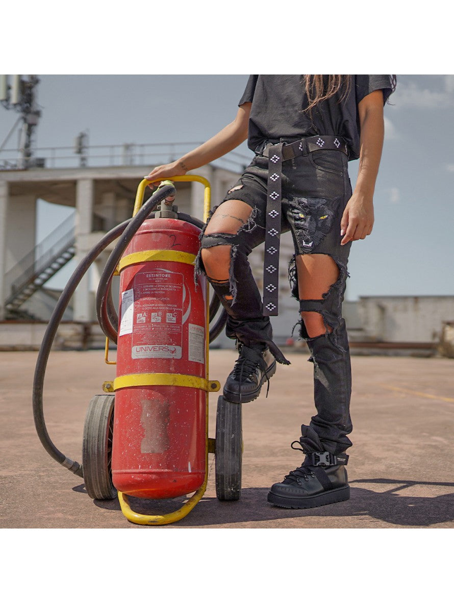 Marcelo Burlon Jeans CWCE024E173770276810 - SanShopLuxury - -50%, 2018, 41, 42, 43, Abbigliamento, Donna, Jeans, Marcelo Burlon, Nero, Outlet, Primavera/Estate, SS18