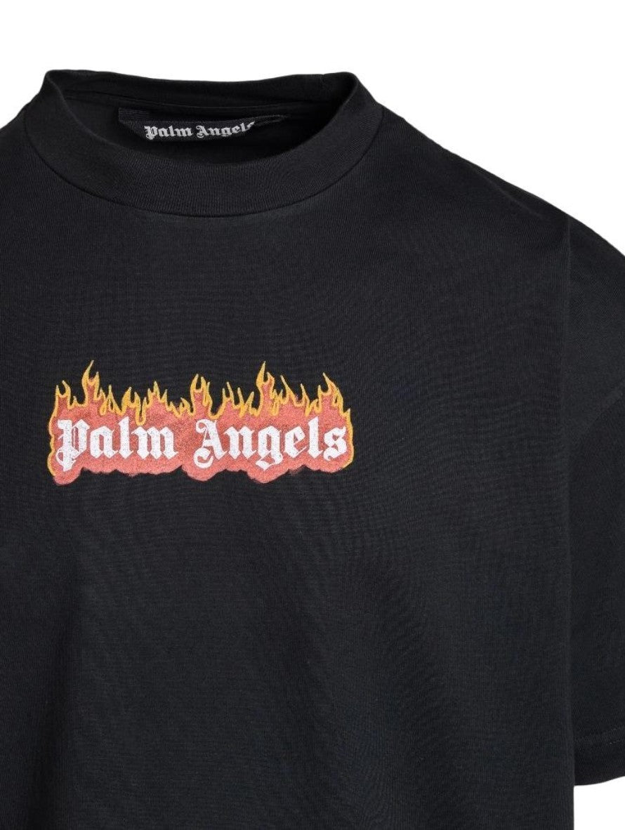 T-Shirt Palm Angels PMAA072F22JER004 - SanShopLuxury - 2022, Abbigliamento, Autunno/Inverno, Continuativo, FW22, Idoneo, L, M, Nero, Outlet, Palm Angels, Primavera/Estate, S, T-Shirt, Ultimo, Uomo