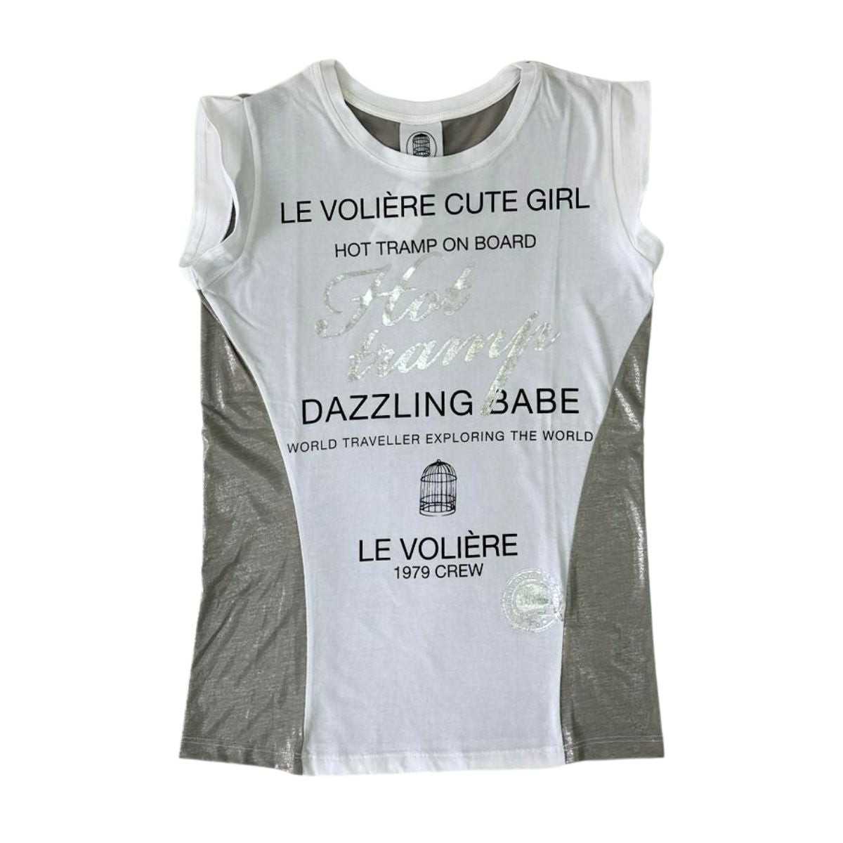 Le Voliere T-Shirt WS16T72SW - SanShopLuxury - -70%, 2016, Abbigliamento, Bianco, Donna, Le Voliere, Outlet, Primavera/Estate, SS16, T-Shirt, Ultimo, XS