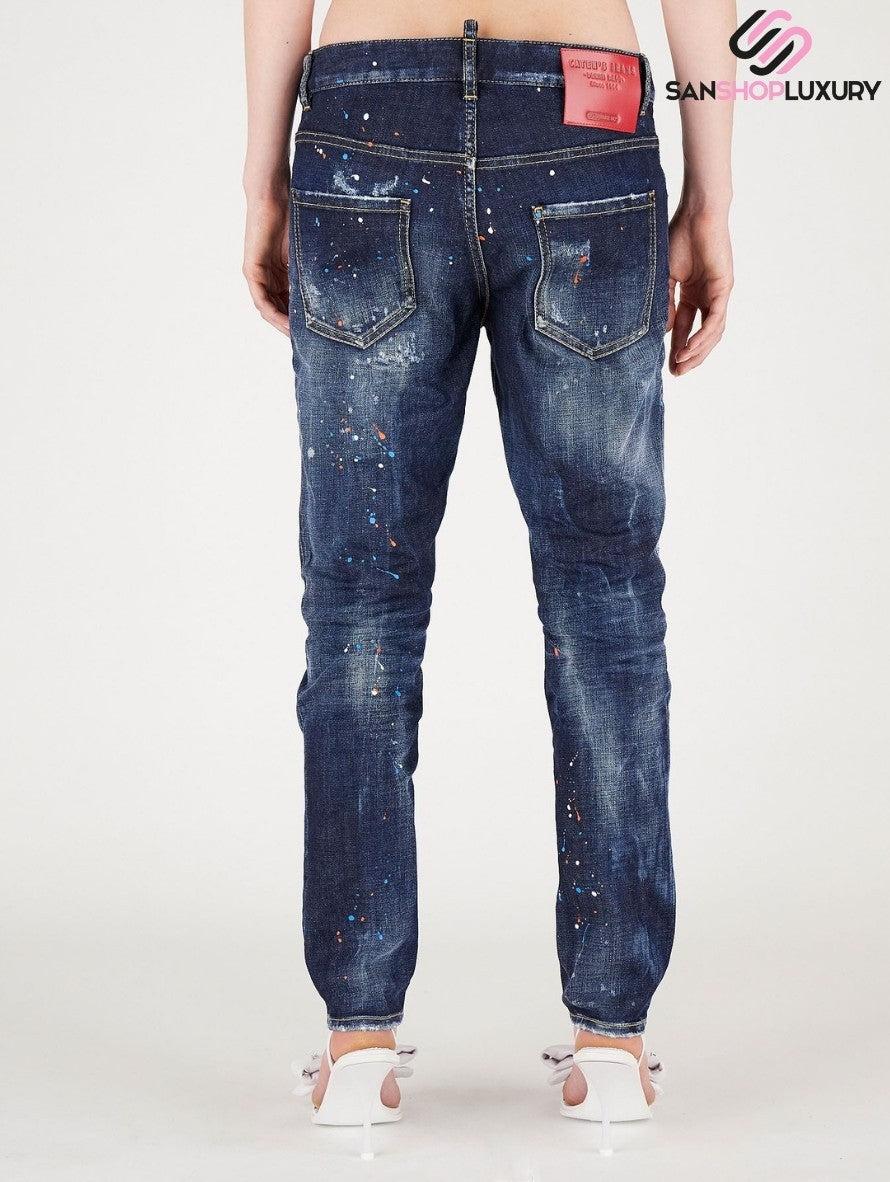 Dsquared2 Jeans S75LB0597 S30664 470 - SanShopLuxury - 2022, 38, 40, 42, 44, Abbigliamento, Autunno/Inverno, Blu, Continuativo, Donna, Dsquared2, Idoneo, Jeans, Outlet, Primavera/Estate, SS22