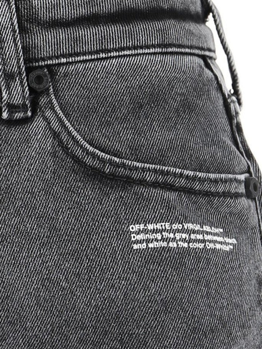 Off-White Jeans OWYA003R20E96068/7500 - SanShopLuxury - -50%, 2020, 40, 44, Abbigliamento, Autunno/Inverno, Continuativo, Donna, Grigio, Jeans, Off-White, Outlet, Primavera/Estate, Skinny, SS20