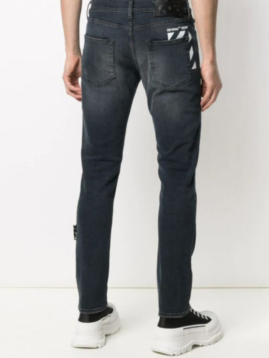 Off-White Jeans OMYA074R21DEN0030701 - SanShopLuxury - -50%, 2021, 45, 47, 48, Abbigliamento, Autunno/Inverno, Continuativo, Jeans, Nero, Off-White, Outlet, Primavera/Estate, SS21, Ultimo, Uomo