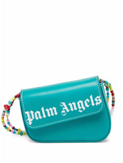 Palm Angels Borsa Da Spalla PWNQ010S22LEA0015501 - SanShopLuxury - 2022, Autunno/Inverno, Borsa Da Spalla, Continuativo, Donna, Idoneo, Outlet, Palm Angels, Primavera/Estate, SS22, Tracolla, Turchese, Unica, Valigeria, Verde acqua