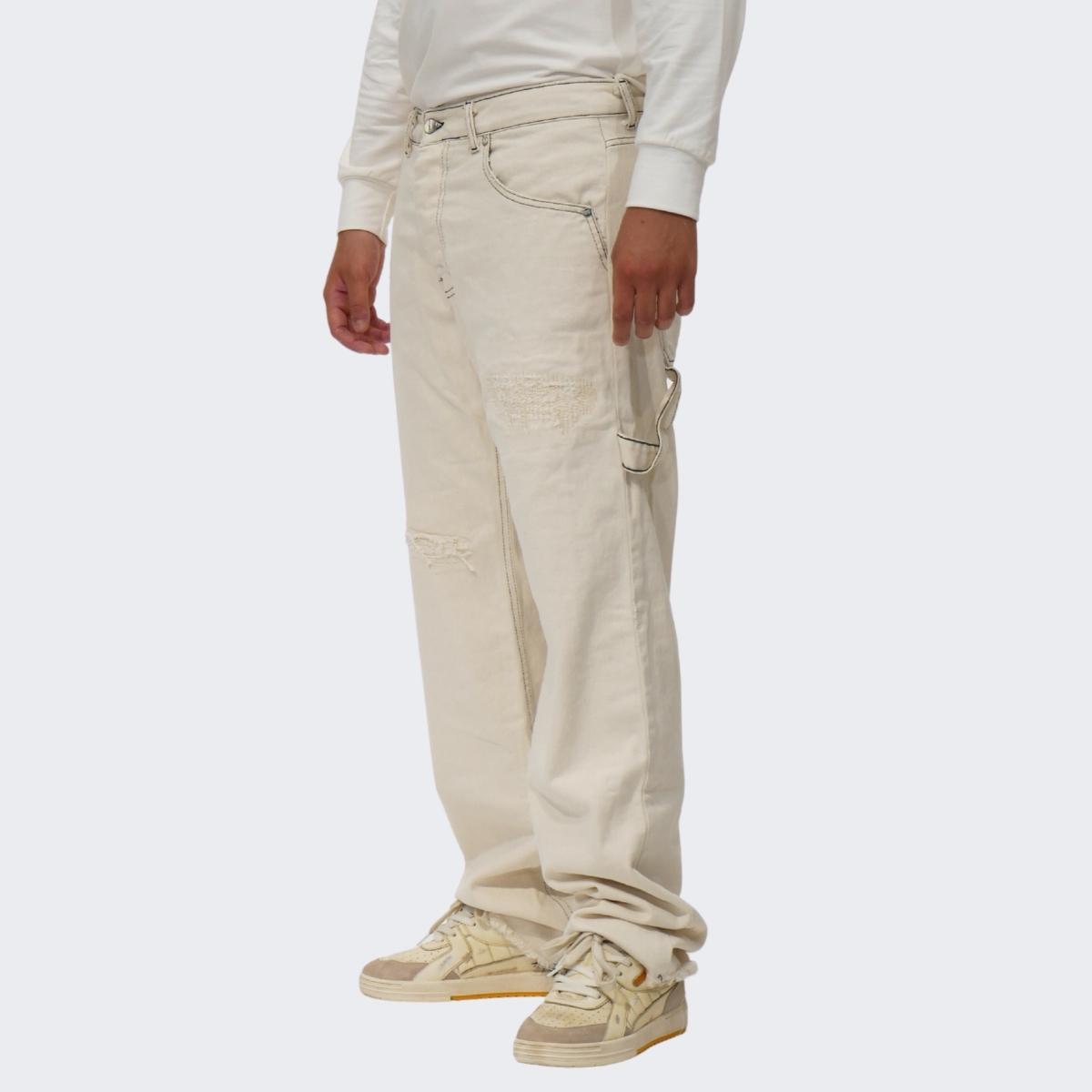 Gavensemble Jeans JEANS350 - SanShopLuxury - 2023, 50, 52, Abbigliamento, Bianco, Cargo, Gavensemble, Jeans, Outlet, Panna, Primavera/Estate, SS23, Uomo