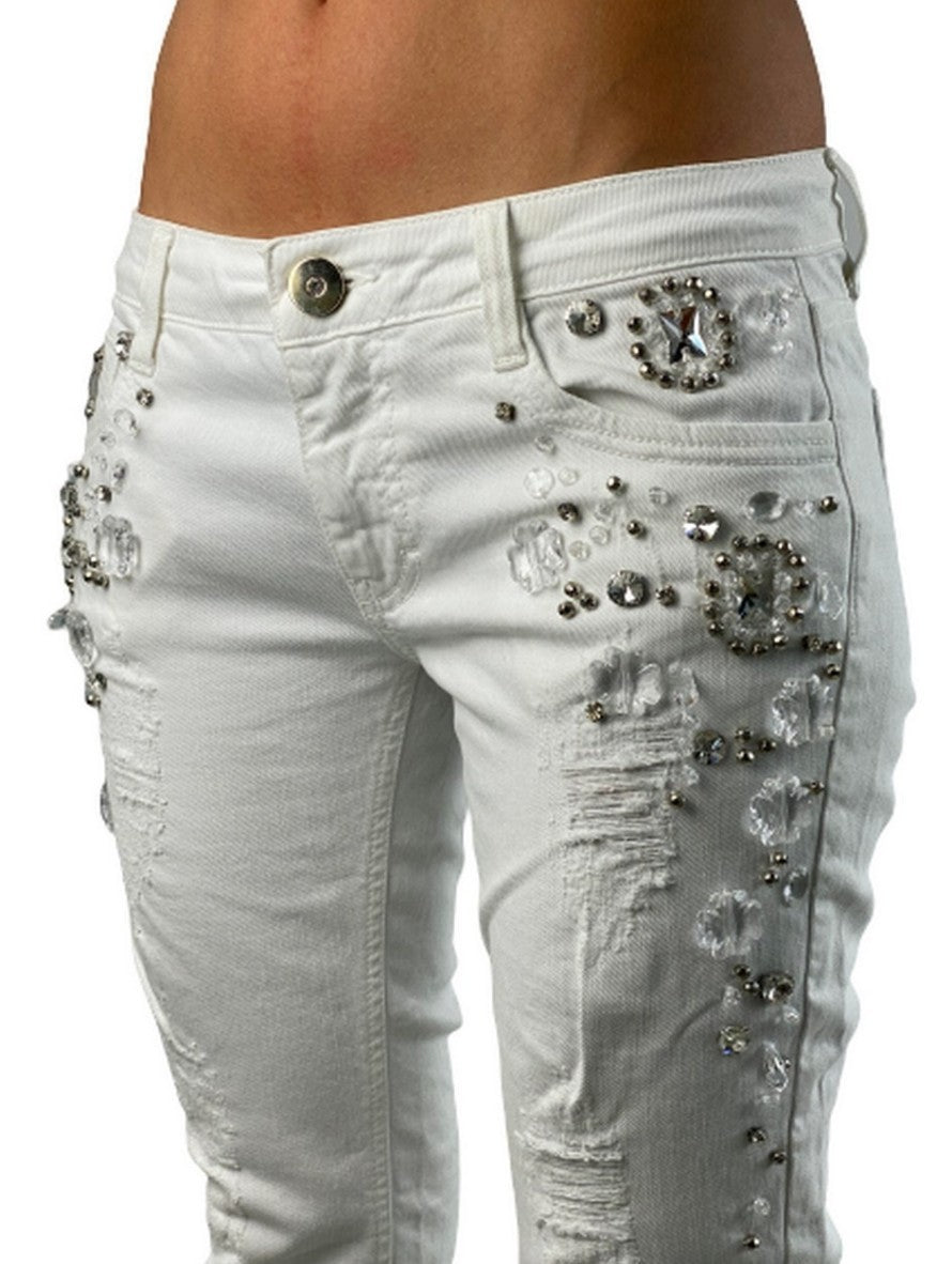 Ki Who Are You? Jeans PL34 V110/00010 - SanShopLuxury - -70%, 2017, 42, Abbigliamento, Bianco, Donna, Jeans, Ki Who Are You?, Outlet, Primavera/Estate, SS17, Ultimo