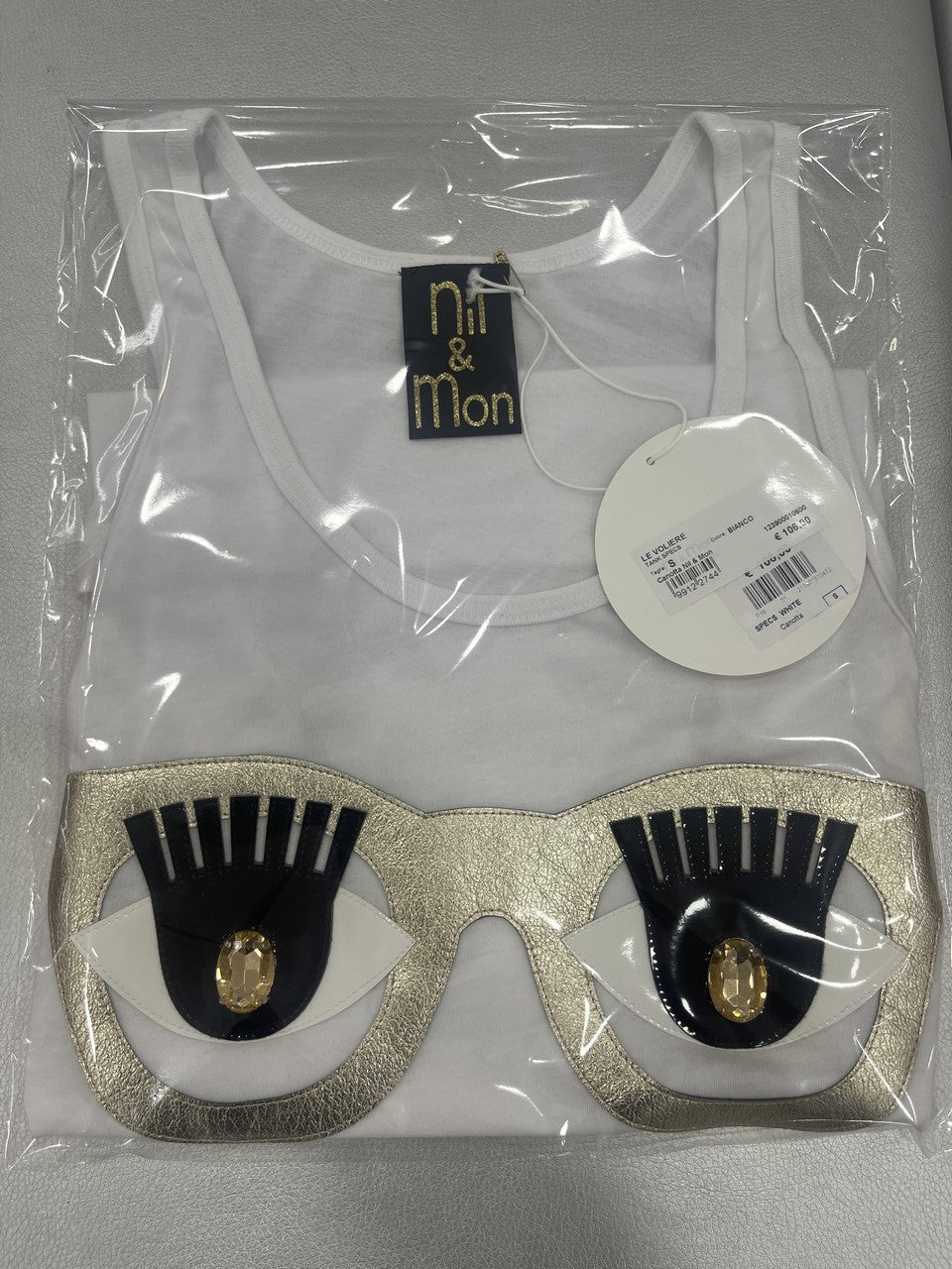 Nil & Mon T-Shirt TANK SPECS - SanShopLuxury - -70%, 2016, Abbigliamento, Bianco, Donna, L, M, Nil & Mon, Outlet, Primavera/Estate, S, SS16, T-Shirt, XS