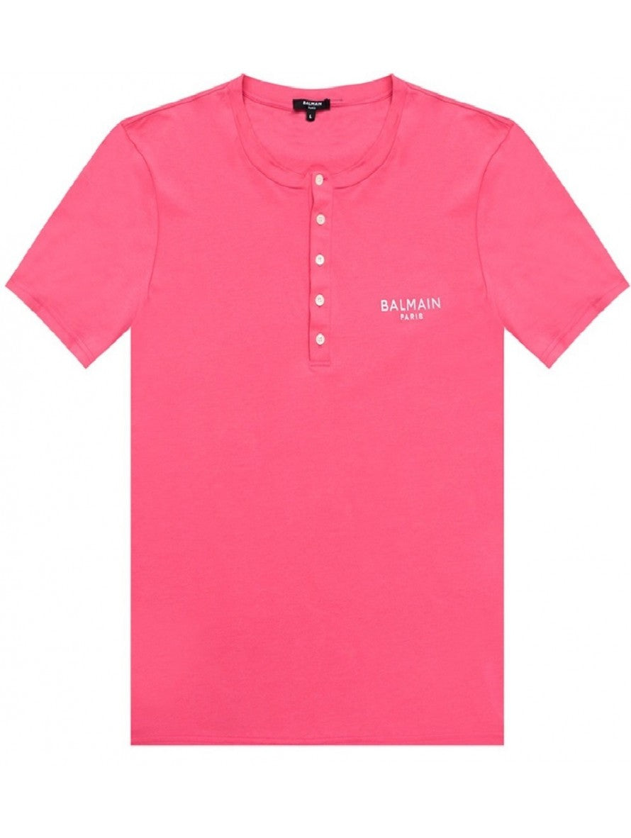 Balmain T-Shirt BRMF15210 - SanShopLuxury - -50%, 2021, Abbigliamento, Balmain, L, Outlet, Primavera/Estate, Rosa, SS21, T-Shirt, Uomo, Verde, XL, XXL