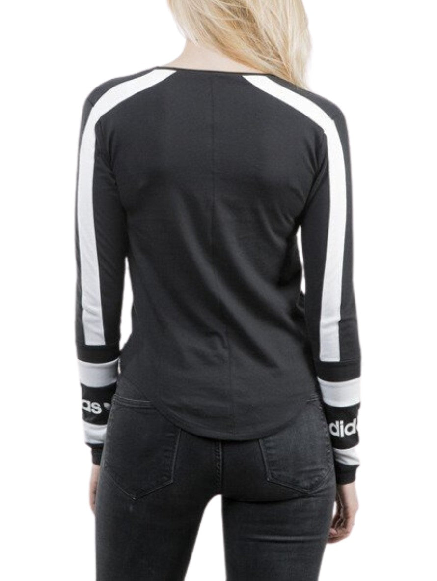 Adidas T-Shirt AY6696 02 - SanShopLuxury - -50%, 2019, Abbigliamento, Adidas, Donna, Manica lunga, Nero, Outlet, Primavera/Estate, SS19, T-Shirt, XS