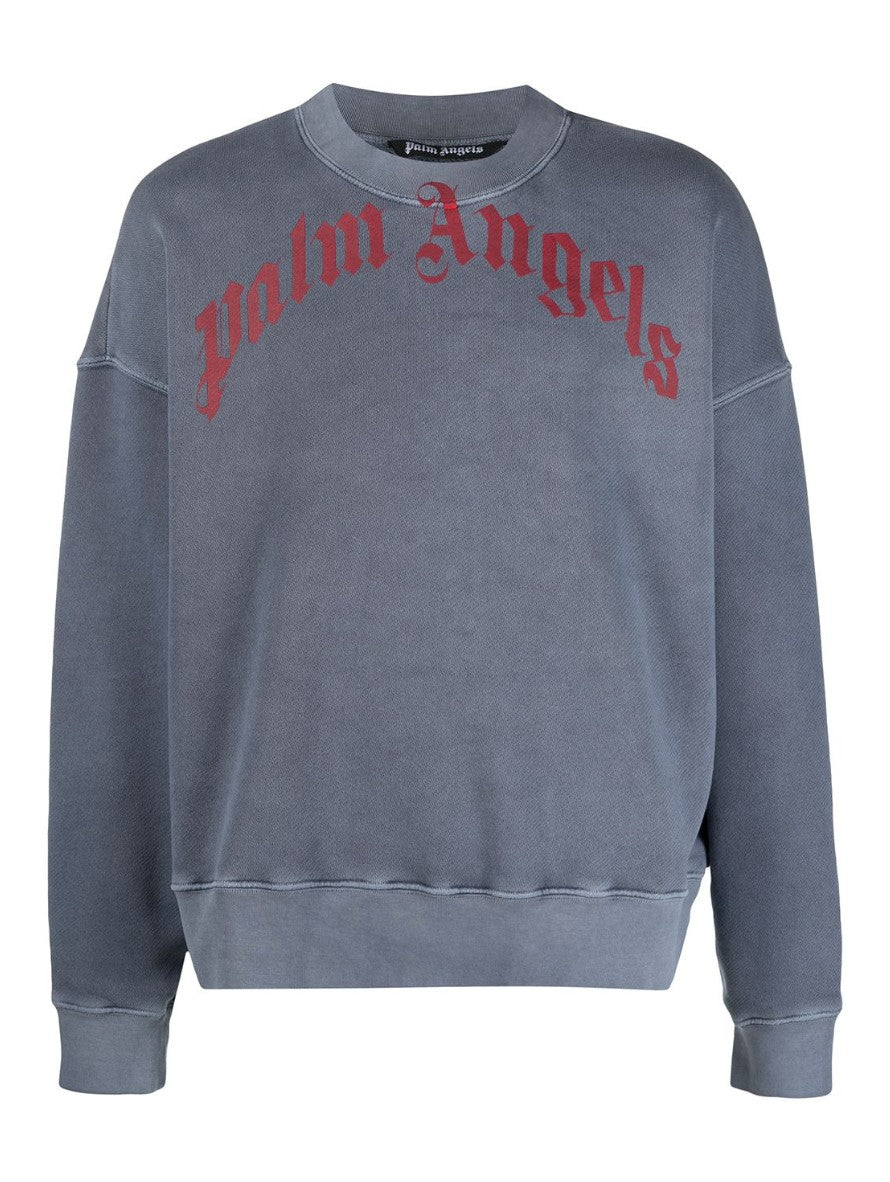 Palm Angels Felpa PMBA026R21FLE0064625 - SanShopLuxury - -50%, 2021, Abbigliamento, Autunno/Inverno, Blu, Continuativo, Felpa, Girocollo, L, M, Outlet, Palm Angels, Primavera/Estate, S, SS21, Uomo, XL, XS