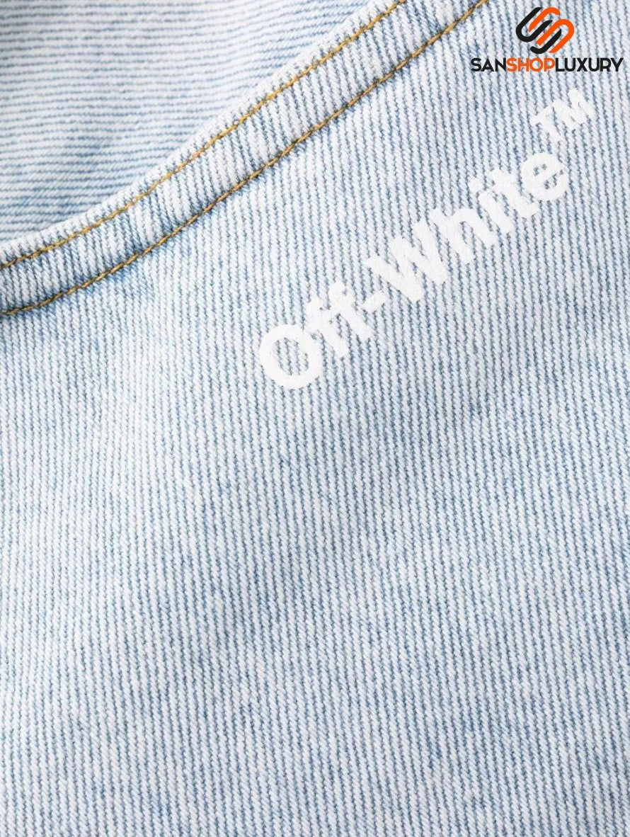 Jeans Off-White OWYA032C99DEN0014001 - SanShopLuxury - 40, 42, Abbigliamento, Autunno/Inverno, Azzurro, Blu, Carry Over, Continuativo, Donna, Idoneo, Jeans, New, Off-White, Primavera/Estate