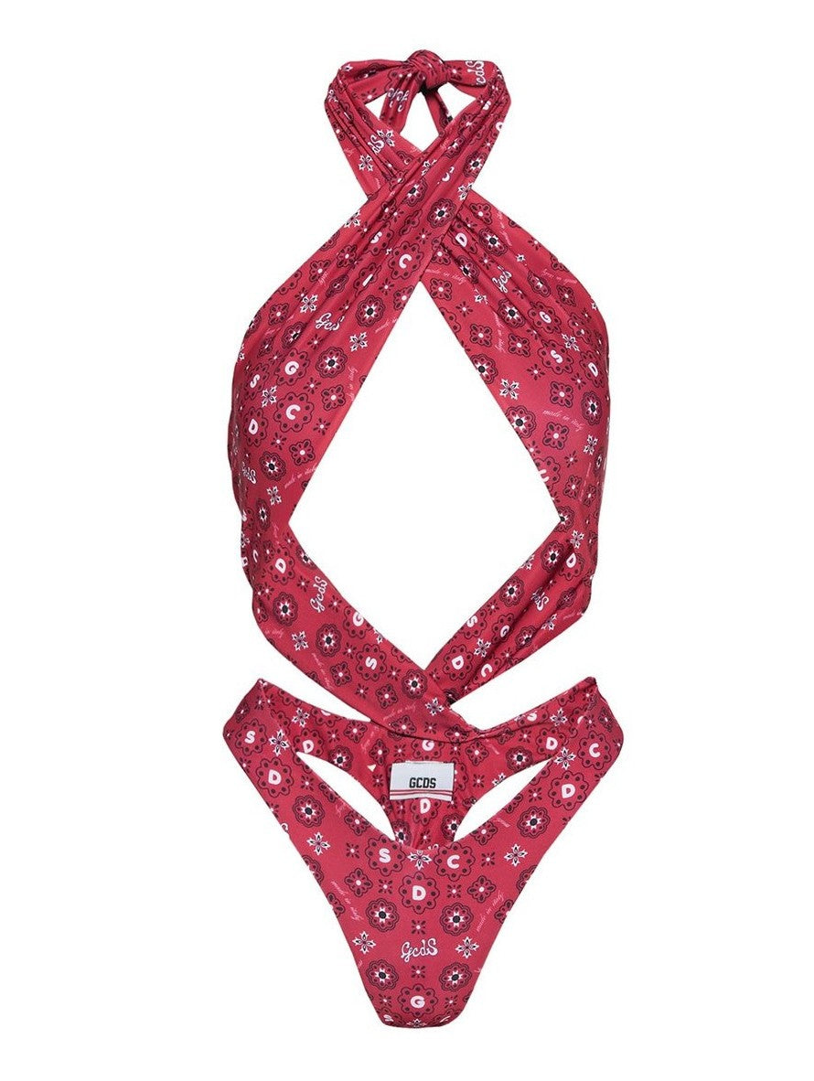 Gcds Costume SS21W050008 - SanShopLuxury - -50%, 2021, Abbigliamento, Beachwear, Costume, Donna, Gcds, Intero, L, M, Outlet, Primavera/Estate, Rosso, S, SS21