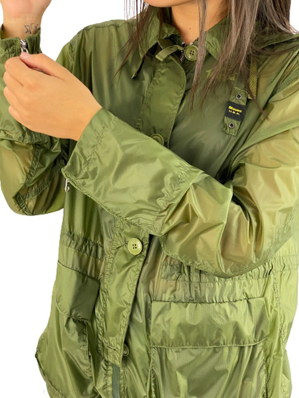 Blauer Giubbino 18SBLDB04044 - SanShopLuxury - -50%, 2018, Abbigliamento, Blauer, Donna, Giubbino, L, M, Outlet, Primavera/Estate, S, SS18, Verde, XL