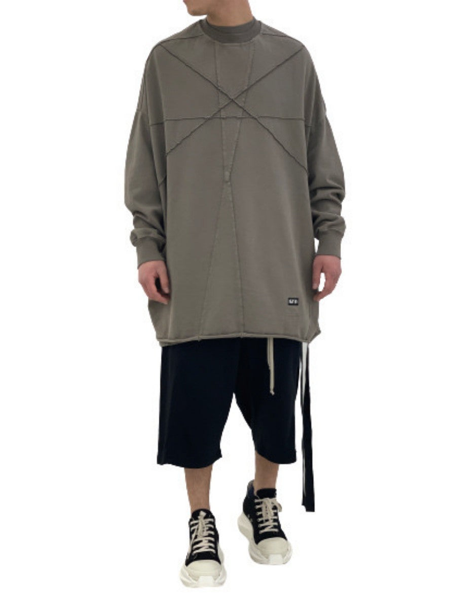 Felpa Rick Owens Drkshdw DU21S2566/RIGEM434 - SanShopLuxury - -50%, 2021, Abbigliamento, Autunno/Inverno, Continuativo, Felpa, Girocollo, Grigio, Outlet, Primavera/Estate, Rick Owens Drkshdw, SS21, Ultimo, Unica, Uomo