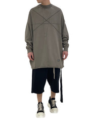 Felpa Rick Owens Drkshdw DU21S2566/RIGEM434 - SanShopLuxury - -50%, 2021, Abbigliamento, Autunno/Inverno, Continuativo, Felpa, Girocollo, Grigio, Outlet, Primavera/Estate, Rick Owens Drkshdw, SS21, Ultimo, Unica, Uomo